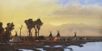  occidental Pintura - américa occidental indiana 69 paisaje